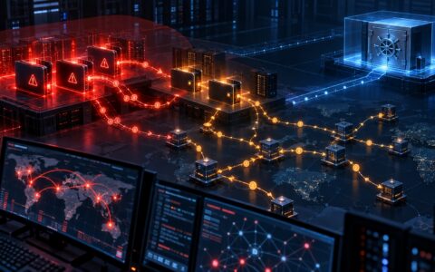 交易所热钱包异常转账路径与隔离的冷钱包安全层概念图